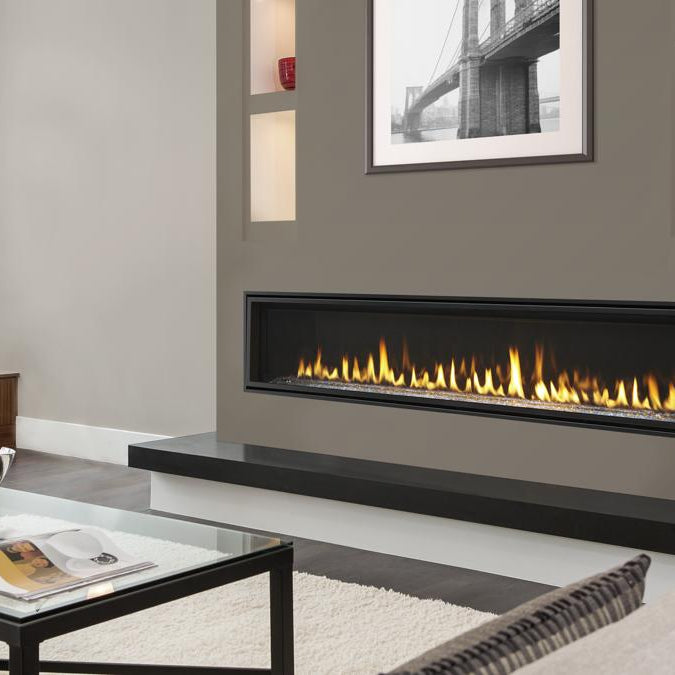 Majestic Echelon II 72 linear gas fireplace modern living room majestic fireplace