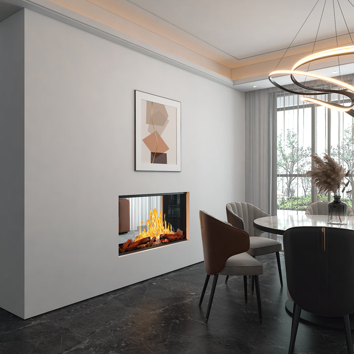 Dining and living room divider Modern Flames Nova Clear electric fireplace
