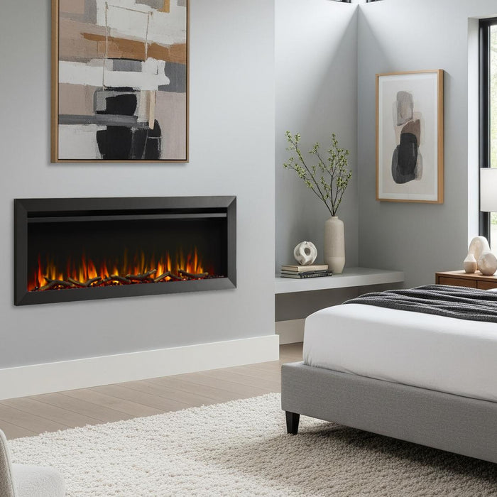 SimpliFire Allusion Slim bedroom installation simplifire remote