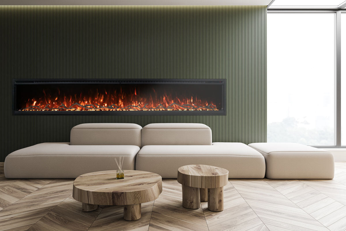 Modern Flames Spectrum Slimline wall mounted electric fireplace modern living room