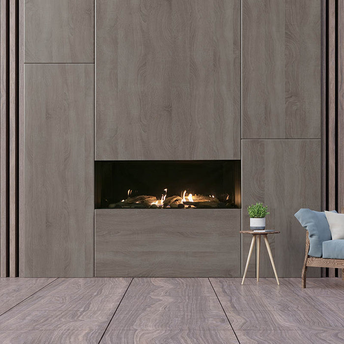 Sierra Flame Vienna linear gas fireplace in modern living room sierra flame fireplace