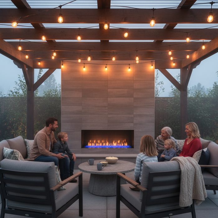 Indoor/Outdoor Electric Fireplaces Are a Real Category — and Most People Shop for Them Wrong