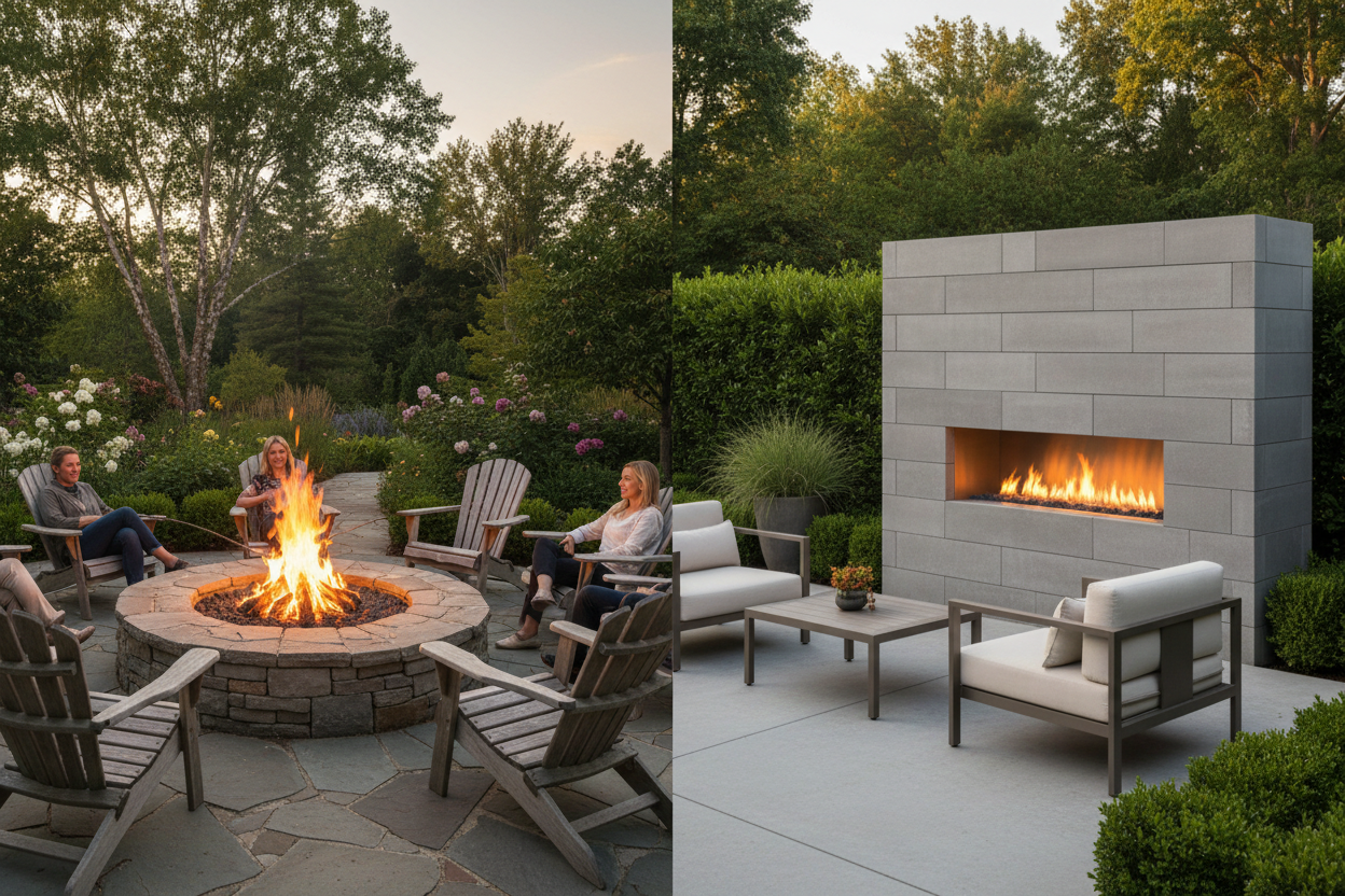 Outdoor Fireplace vs. Fire Pit: 4 Differences That Actually Change Which One You Should Buy