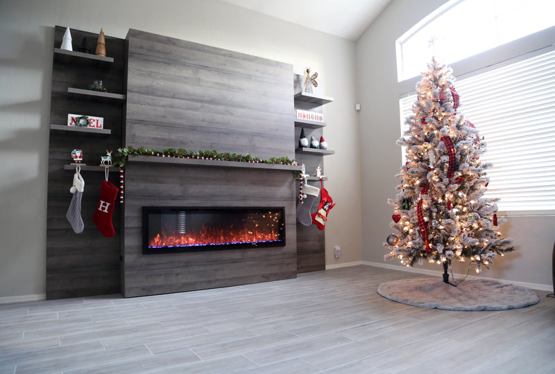 Modern Flames Allwood Fireplace Wall System for Spectrum Slimline 60" Electric Fireplace