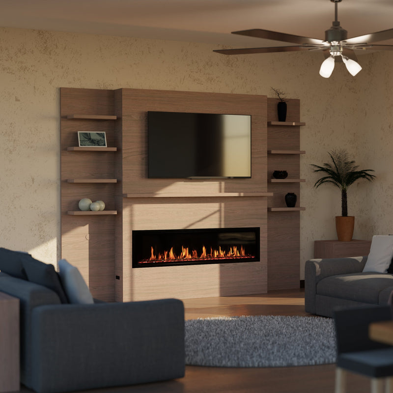 Modern Flames Allwood Fireplace Wall System for Spectrum Slimline 60" Electric Fireplace