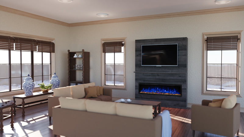 Modern Flames Allwood Fireplace Wall System for Spectrum Slimline 60" Electric Fireplace