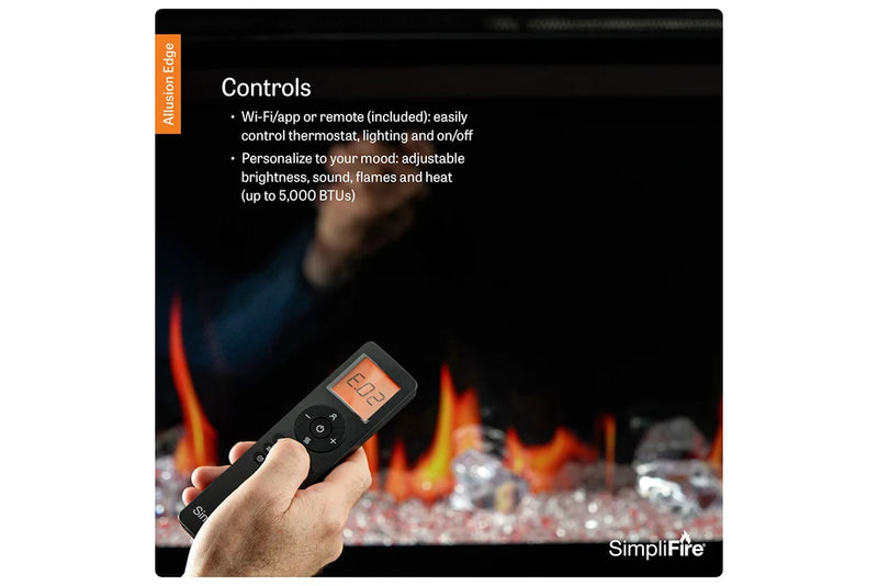 Simplifire Allusion Edge Built-in Linear Electric Fireplace