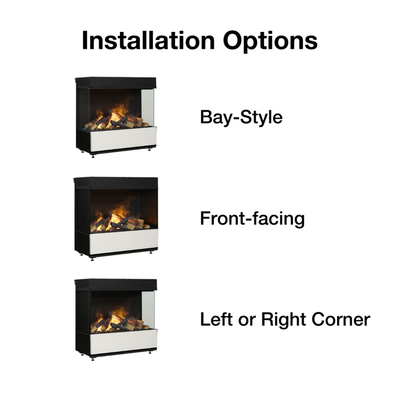Dimplex Opti-Myst Aura 30" 3-Sided Water Vapor Fireplace - 3STEP-RGB-AM)