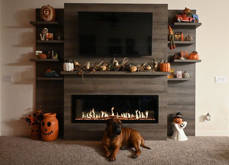Modern Flames Allwood Fireplace Wall System for Spectrum Slimline 60" Electric Fireplace