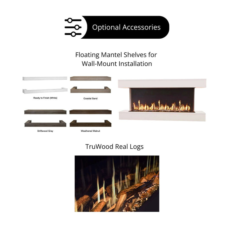 Modern Flames Orion Multi Built-In/Wall Mounted Smart Virtual Electric Fireplace