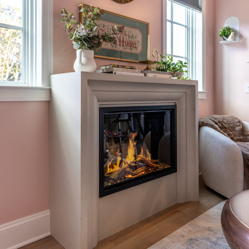 Modern Flames Orion Traditional Built-In Smart Virtual Electric Fireplace with Real Flame Effect