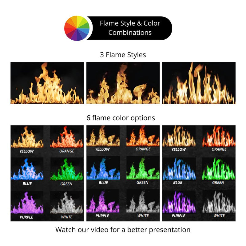 Modern Flames Orion Traditional Built-In Smart Virtual Electric Fireplace with Real Flame Effect