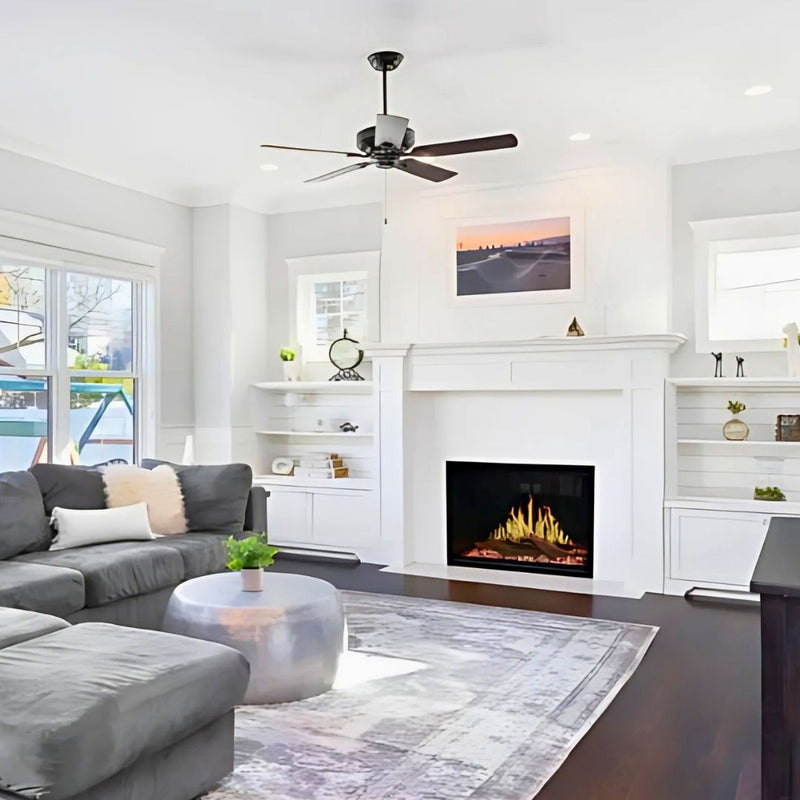 Modern Flames Orion Traditional Built-In Smart Virtual Electric Fireplace with Real Flame Effect