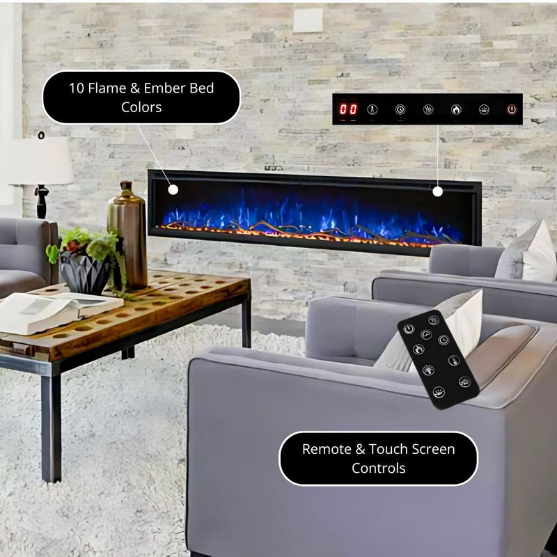 Modern Flames Spectrum Slimline 50"/60"/74"/100" Built-in/Wall Mounted Electric Fireplace