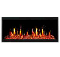 Litedeer Homes Reflective Fire Glass for Latitude Electric Fireplaces