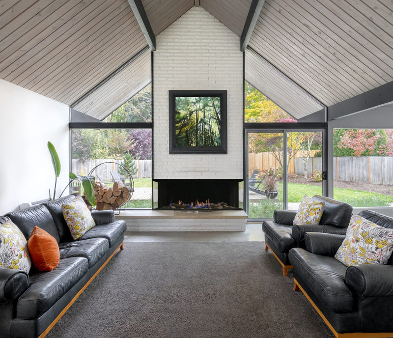 Sierra Flame Toscana 3 Sided Peninsula Gas Fireplace | 38", 48", 58"