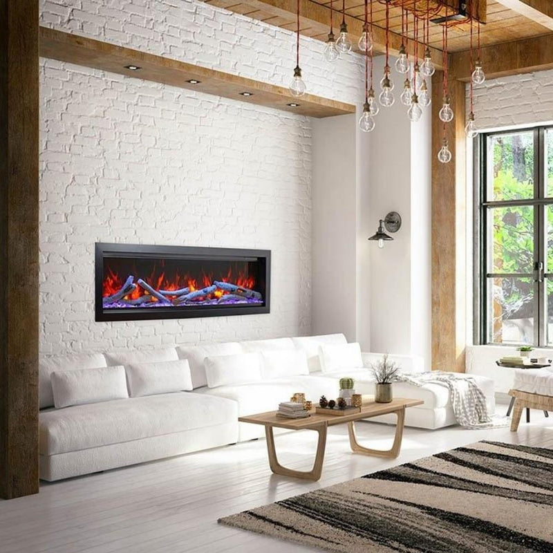 Amantii Symmetry Bespoke 34" - 100" Indoor/Outsdoor Built-In Smart Electric Fireplace