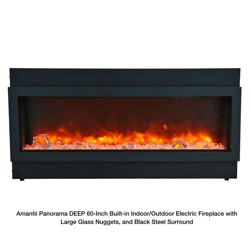 Amantii Panorama DEEP 60-Inch Built-in Indoor/Outdoor Smart Electric Fireplace (BI-60-DEEP)