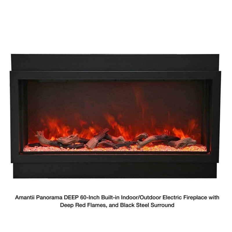 Amantii Panorama DEEP 60-Inch Built-in Indoor/Outdoor Smart Electric Fireplace (BI-60-DEEP)