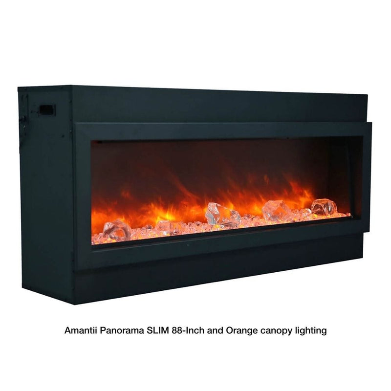Amantii Panorama SLIM 88-Inch Built-in Indoor /Outdoor Smart Electric Fireplace (BI-88-SLIM)