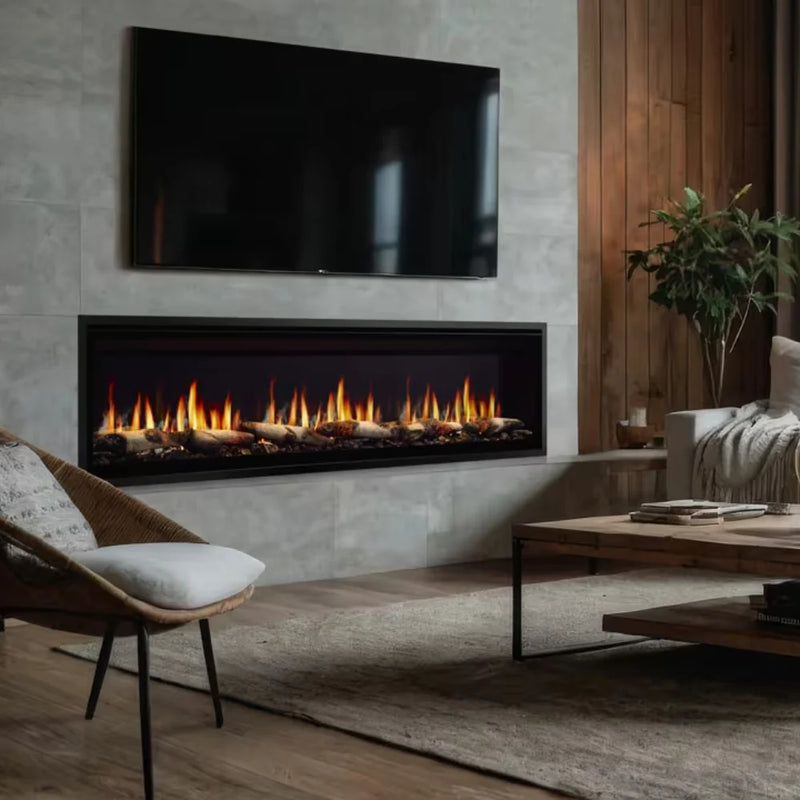 Simplifire  Glowing Birch Log Set for Allusion Edge Electric Fireplace