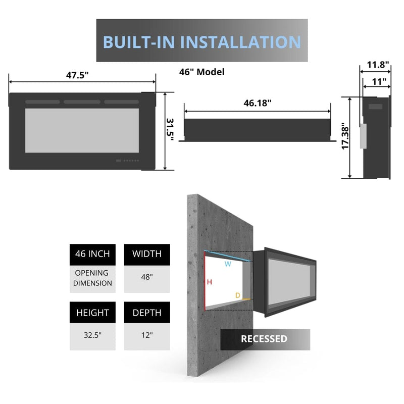 Dimplex Opti-Myst Built-In Linear Smart Vapor Fireplace
