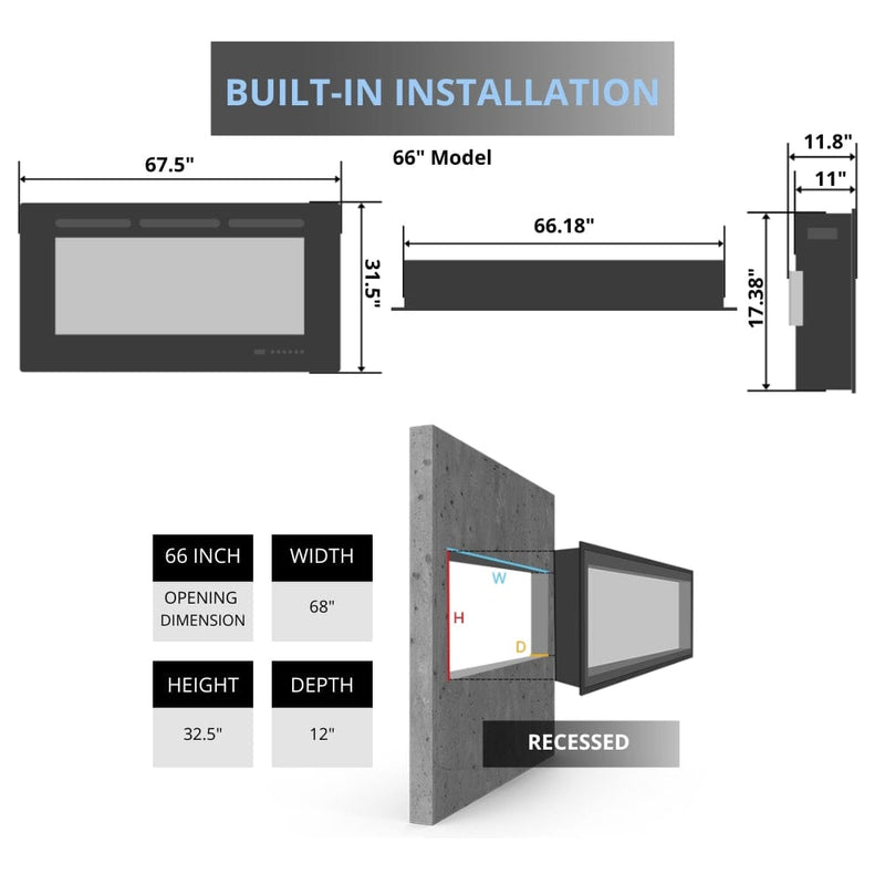 Dimplex Opti-Myst Built-In Linear Smart Vapor Fireplace