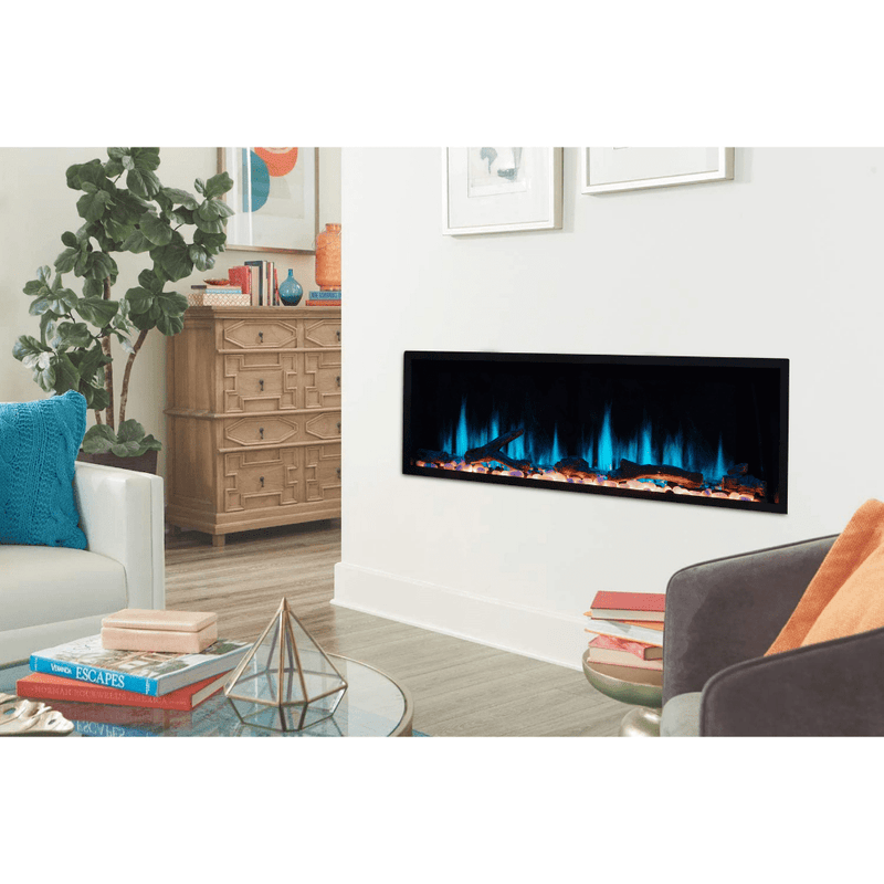 Litedeer Homes Latitude Built-in Smart Electric Fireplace with 1-Inch Trim - Realistic Flame | 45" · 55" · 65" · 75"