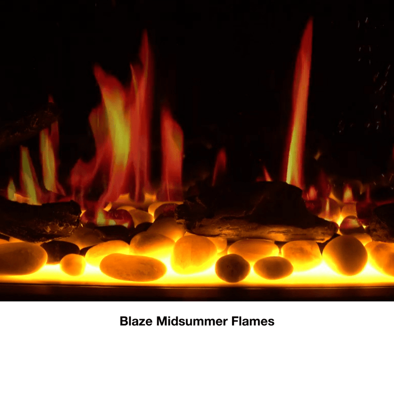 Litedeer Homes Latitude Built-in Smart Electric Fireplace with 1-Inch Trim - Realistic Flame | 45" · 55" · 65" · 75"