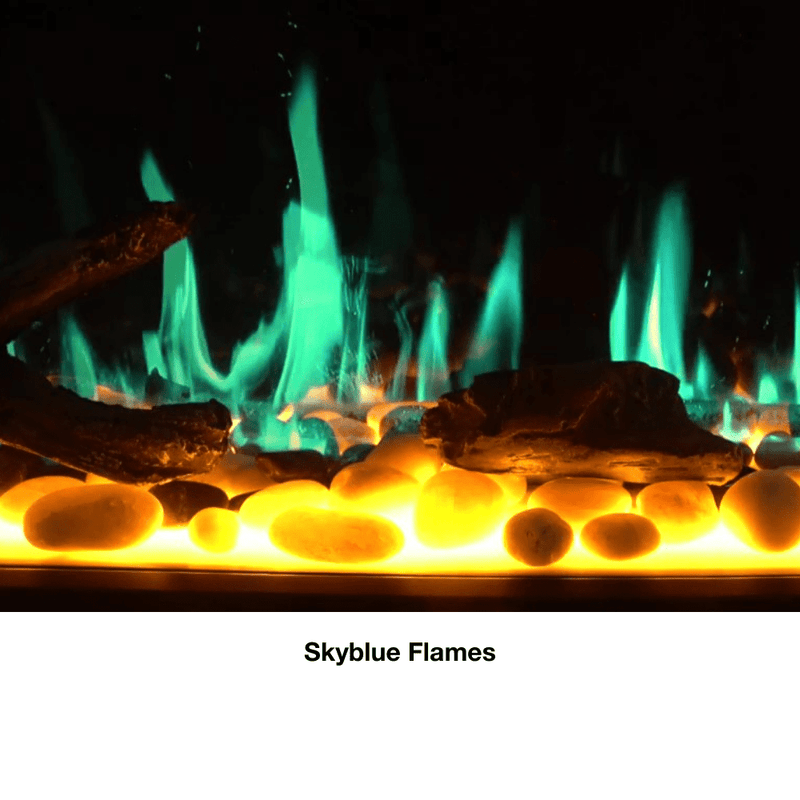 Litedeer Homes Latitude Built-in Smart Electric Fireplace with 1-Inch Trim - Realistic Flame | 45" · 55" · 65" · 75"