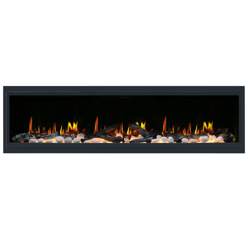 Litedeer Homes Latitude Built-in Smart Electric Fireplace with 1-Inch Trim - Realistic Flame | 45" · 55" · 65" · 75"