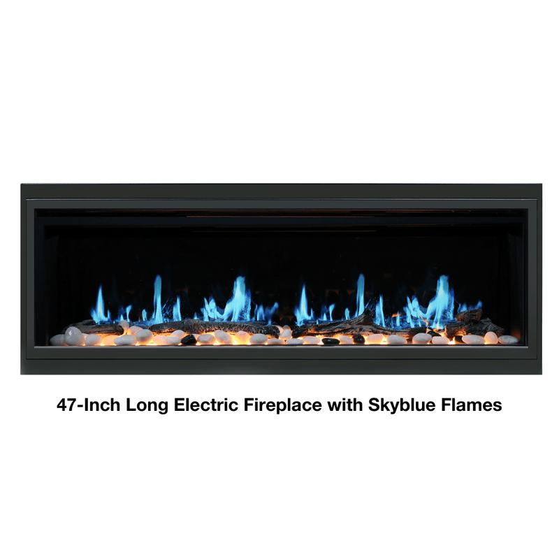 Litedeer Homes Latitude Built-in Smart Electric Fireplace with 1-Inch Trim - Realistic Flame | 45" · 55" · 65" · 75"
