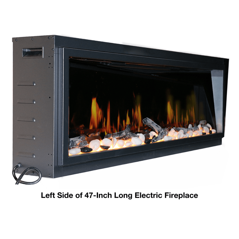Litedeer Homes Latitude Built-in Smart Electric Fireplace with 1-Inch Trim - Realistic Flame | 45" · 55" · 65" · 75"