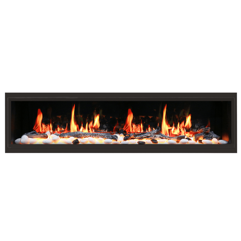 Litedeer Homes Latitude Built-in Smart Electric Fireplace with 1-Inch Trim - Realistic Flame | 45" · 55" · 65" · 75"