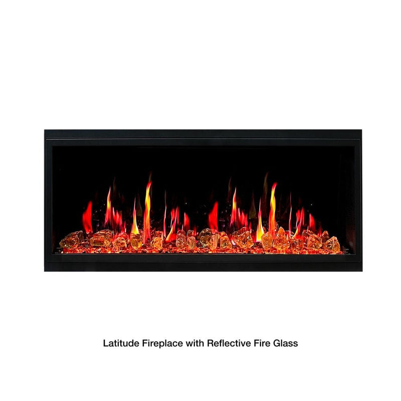 Litedeer Homes Latitude Built-in Smart Electric Fireplace with 1-Inch Trim - Realistic Flame | 45" · 55" · 65" · 75"