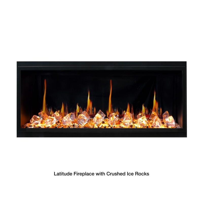 Litedeer Homes Latitude Built-in Smart Electric Fireplace with 1-Inch Trim - Realistic Flame | 45" · 55" · 65" · 75"