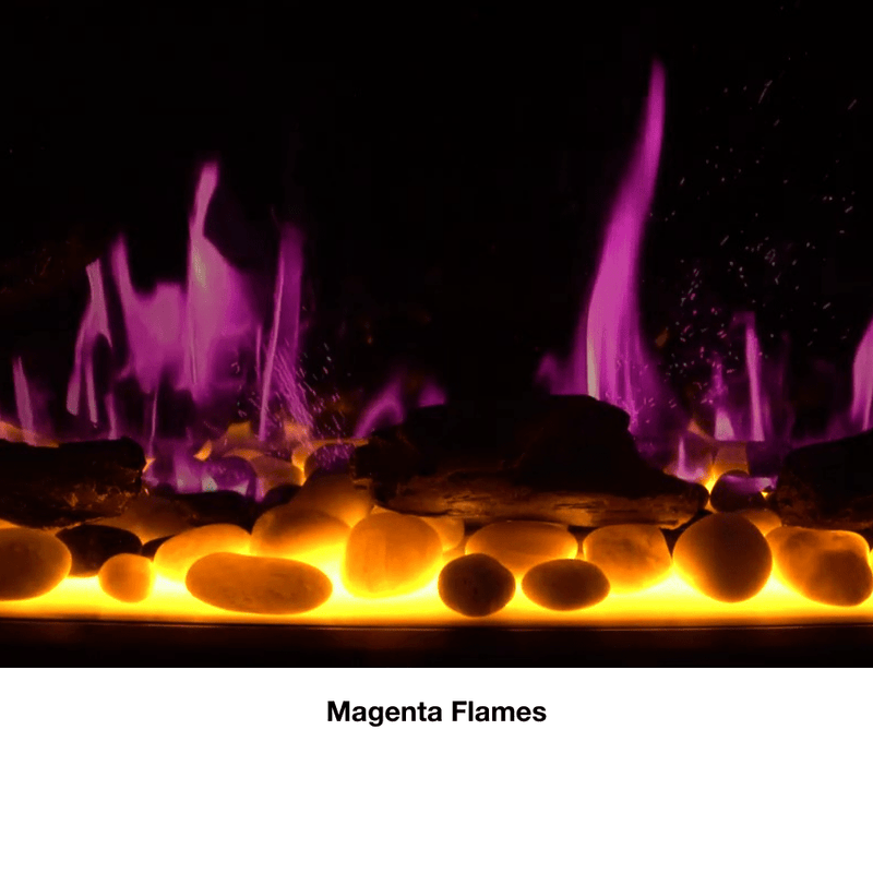 Litedeer Homes Latitude II Wall-mount Smart Electric Fireplace with 3-Inch Trim - Realistic Flame | 48" · 58" · 68" · 78"