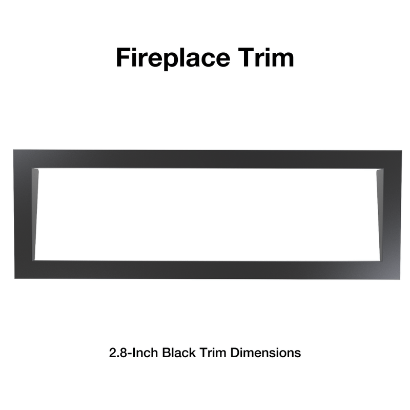 Litedeer Homes Latitude II Wall-mount Smart Electric Fireplace with 3-Inch Trim - Realistic Flame | 48" · 58" · 68" · 78"