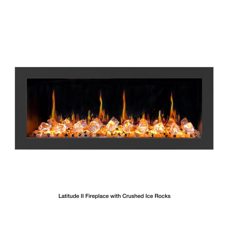 Litedeer Homes Latitude II Wall-mount Smart Electric Fireplace with 3-Inch Trim - Realistic Flame | 48" · 58" · 68" · 78"