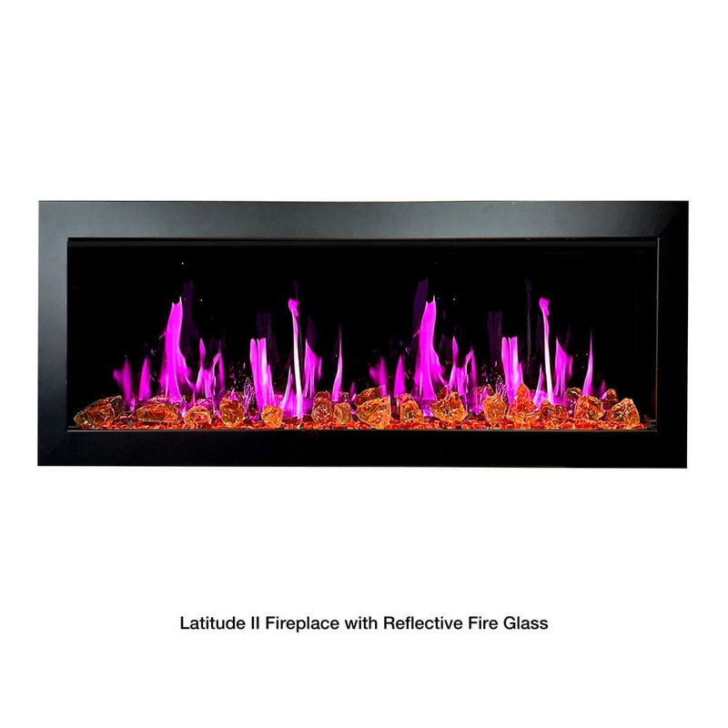 Litedeer Homes Latitude II Wall-mount Smart Electric Fireplace with 3-Inch Trim - Realistic Flame | 48" · 58" · 68" · 78"