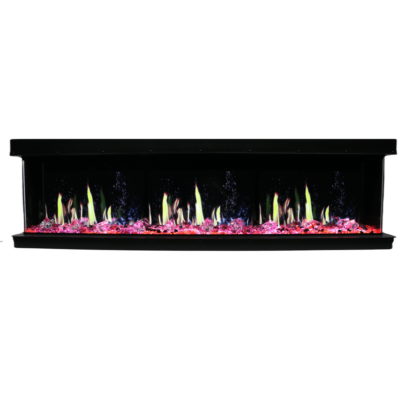 Litedeer Homes WarmCastle 50"/60"/72" 3-Sided Smart Electric Fireplace with Multi-Flame