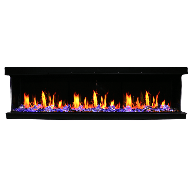 Litedeer Homes WarmCastle 50"/60"/72" 3-Sided Smart Electric Fireplace with Multi-Flame