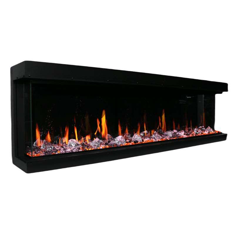 Litedeer Homes WarmCastle 50"/60"/72" 3-Sided Smart Electric Fireplace with Multi-Flame