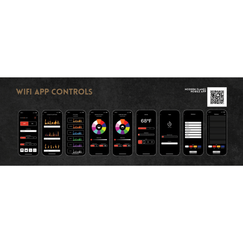 Modern Flames Orion Slim Built-In/Wall Mounted Smart Electric Fireplace