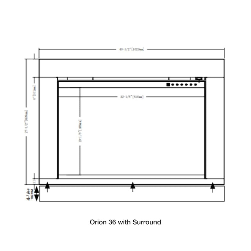 Modern Flames Surround for Orion Traditional Electric Fireplace