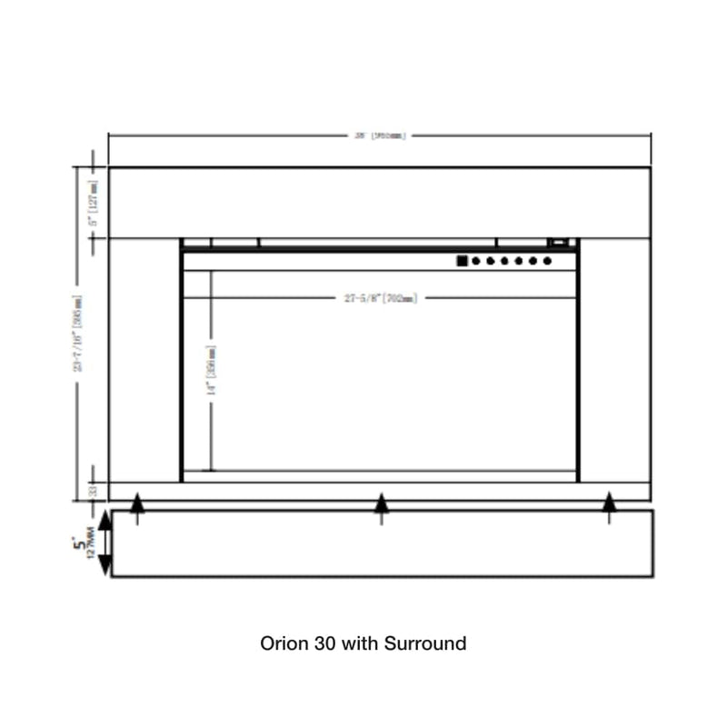 Modern Flames Surround for Orion Traditional Electric Fireplace