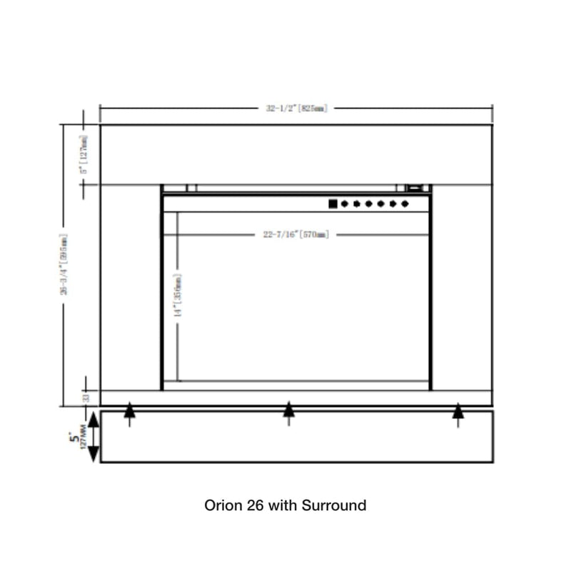 Modern Flames Surround for Orion Traditional Electric Fireplace