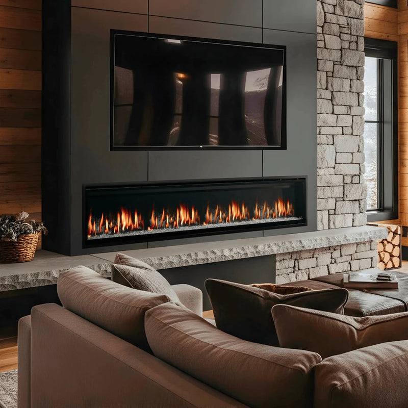 Simplifire Allusion Edge Built-in Linear Electric Fireplace