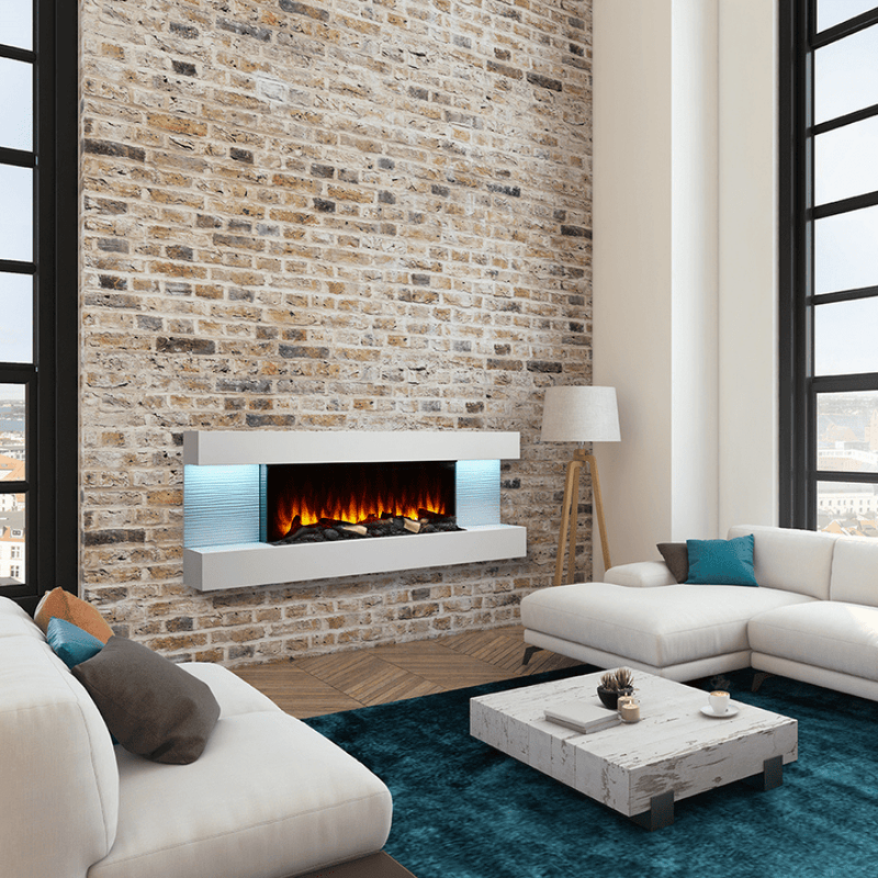 Simplifire Format 36" Wall-Mounted Electric Fireplace with Mantel Options