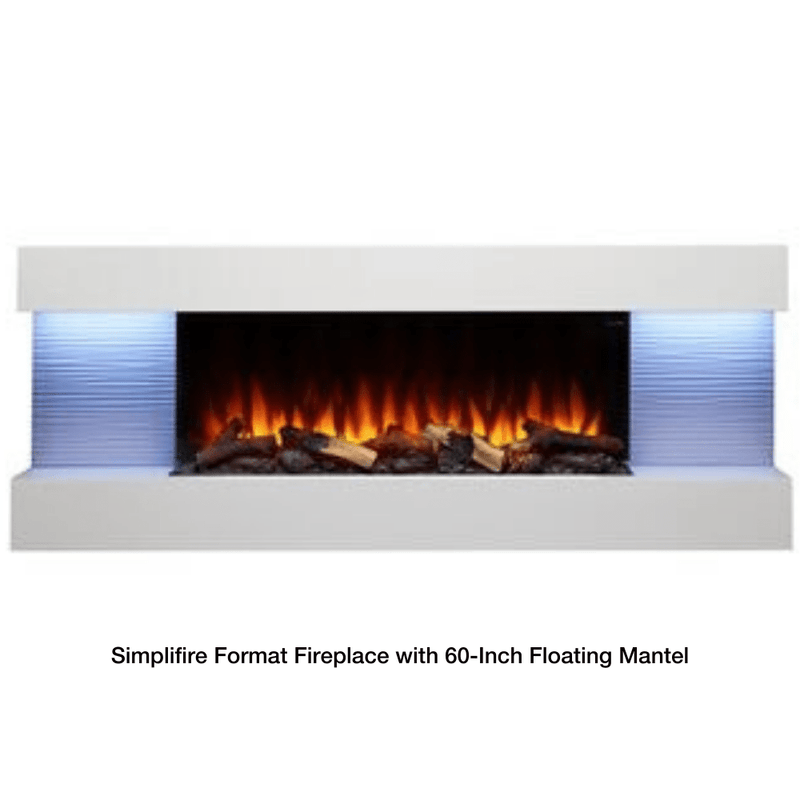 Simplifire Format 36" Wall-Mounted Electric Fireplace with Mantel Options